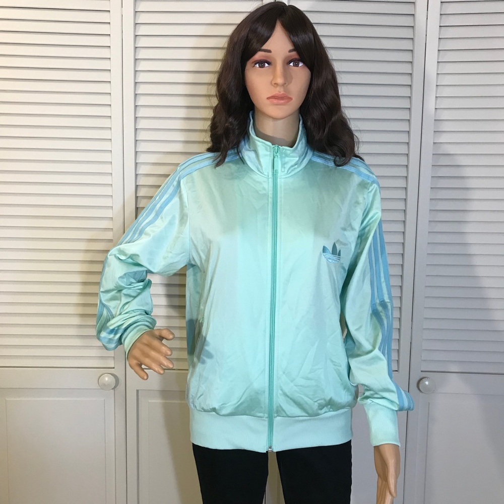 NWT Adidas Firebird Jacket Mint Green Splash Large